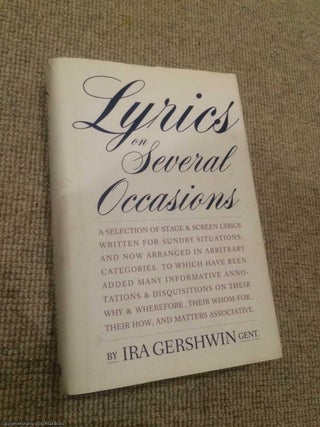 Item #063026 Lyrics on Several Occasions. Ira Gershwin, John Guare