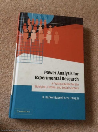 Item #065263 Power Analysis for Experimental Research: A Practical Guide for the Biological,...