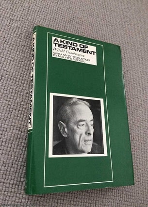Item #072434 A Kind of Testament. Witold Gombrowicz, Maurice Nadeau