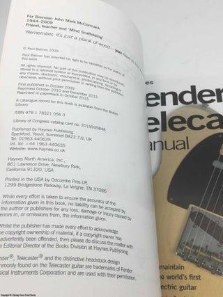 Fender Telecaster Manual Paperback
