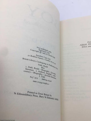 Boy: Tales Of Childhood (Signed 1st ed)