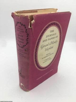 Item #089880 The Journals and Papers Of Gerard Manley Hopkins. Humphry House, Graham Storey