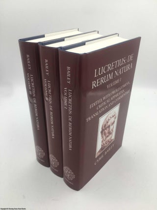 Item #089881 Lucretius De Rerum Natura: Volumes 1-3. Cyril Bailey