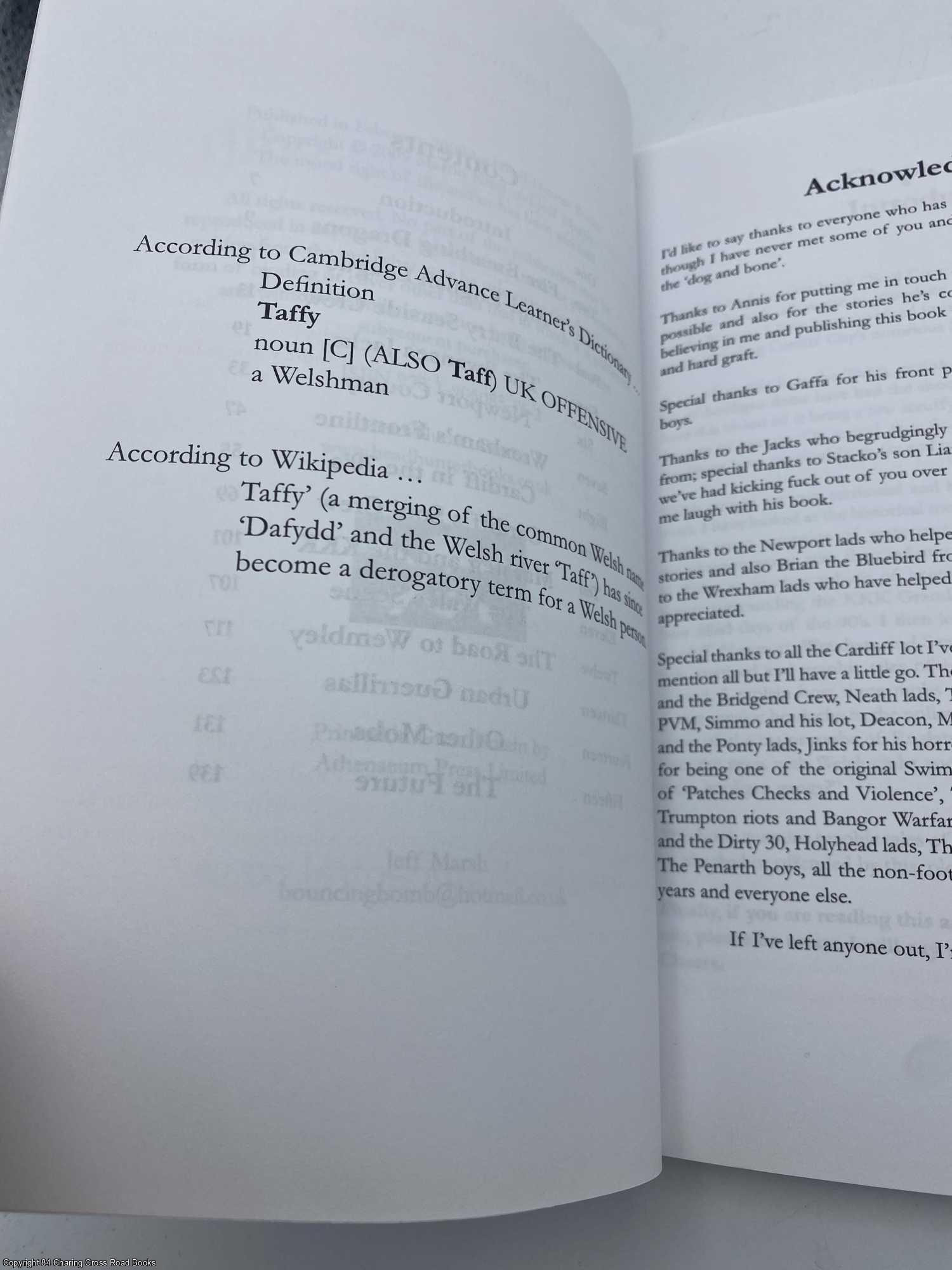The Trouble with Taffies Welsh Hooligan Gangs | Jeff Marsh | First Edition