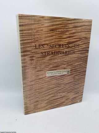 Item #092003 Les "Secrets" de Stradivarius. Simone F. Sacconi