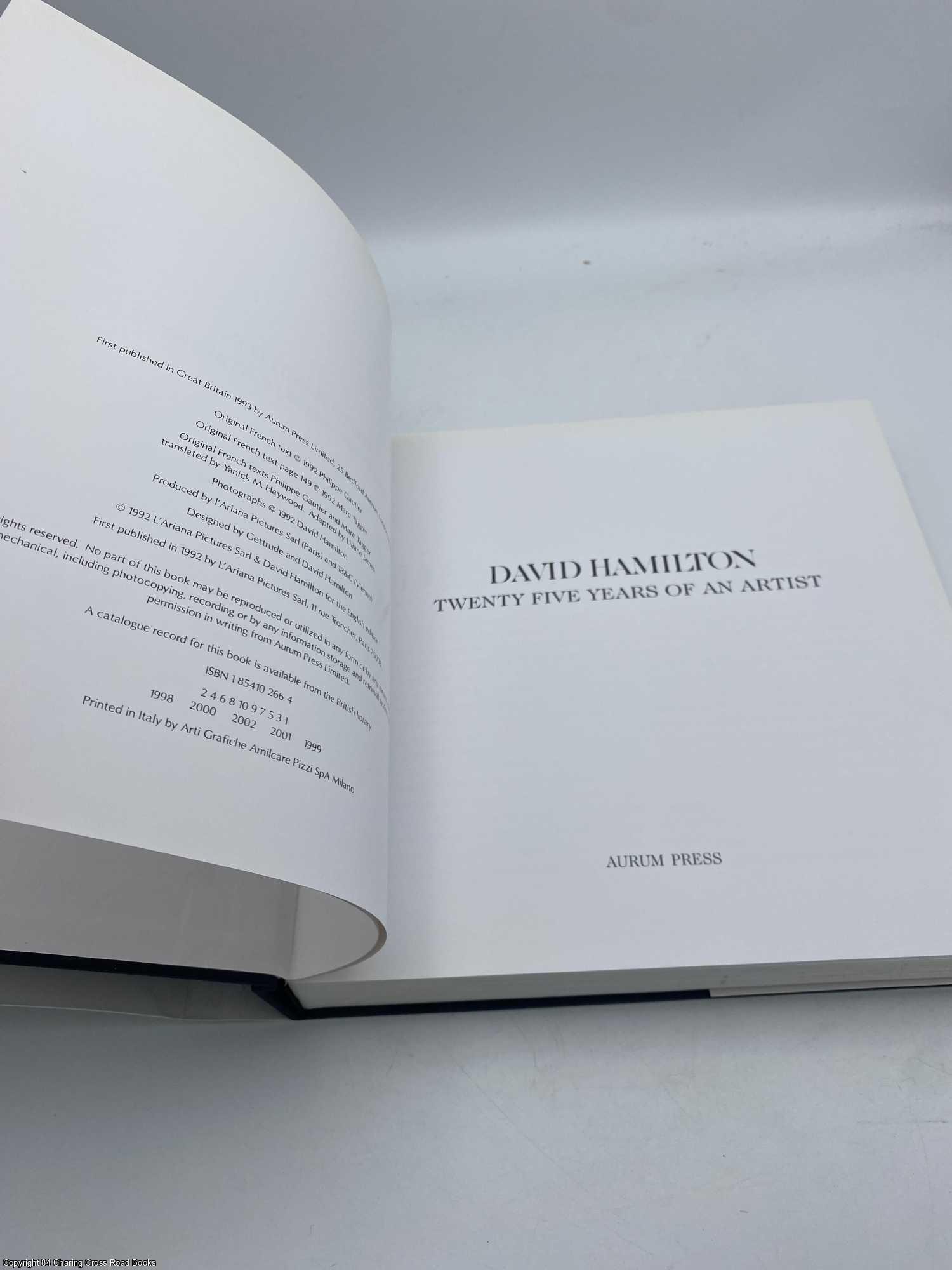 David Hamilton Twenty Five Years of an Artist by David Hamilton on 84  Charing Cross Rare Books