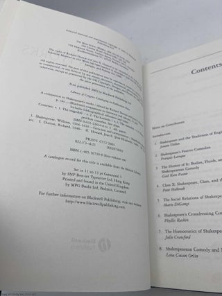 Companion to Shakespeare's Works Vol III: The Comedies