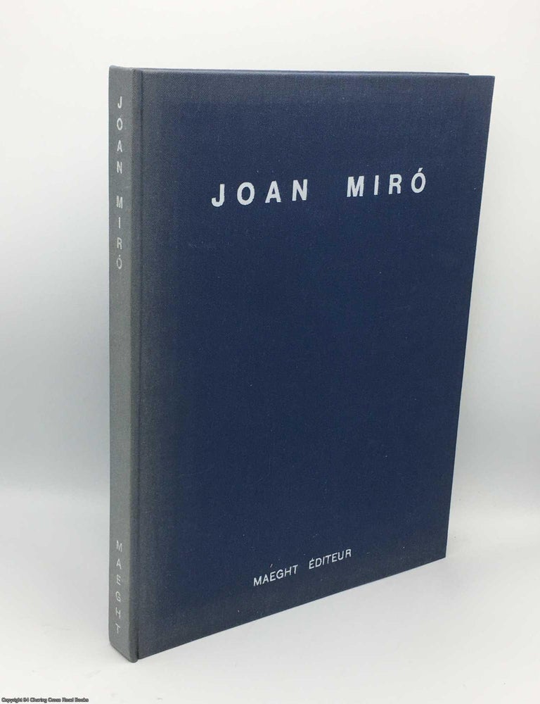 Item #095976 Joan Miro Derriere Le Miroir - special bound edition issues between 1961 and 1970. Joan Miro.