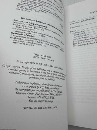 A Commentary on Apollonius Rhodius Argonautica III 1-471