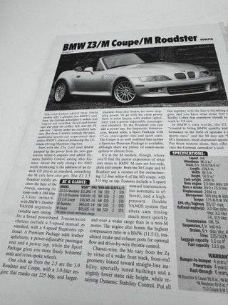 Road and Track BMW Z3 M Coupes and Roadsters (Road and Track Portfolio)