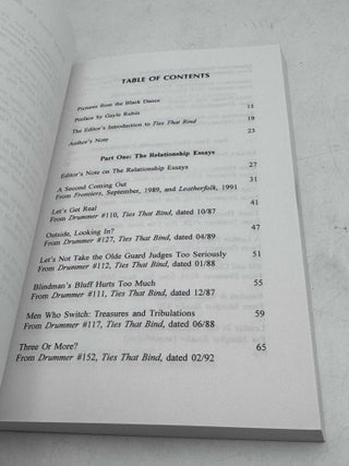 Ties That Bind: The SM/Leather/Fetish Erotic Style: Issues, Commentaries and Advice