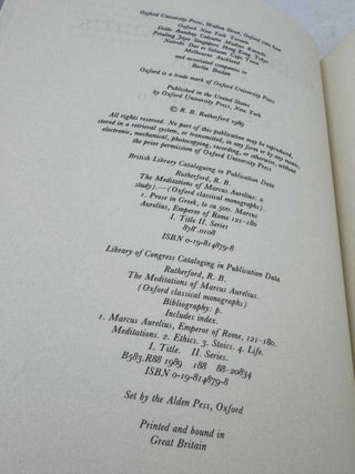 The Meditations of Marcus Aurelius: A Study