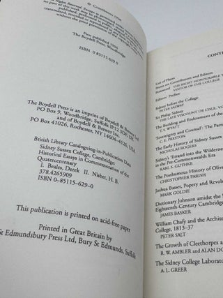 Sidney Sussex College, Cambridge: Historical Essays
