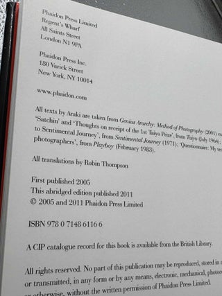 Nobuyoshi Araki: Self Life Death (Abridged Edition)