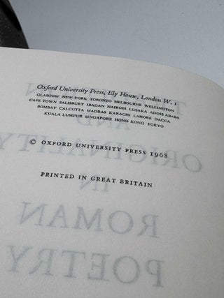 Tradition and Originality in Roman Poetry