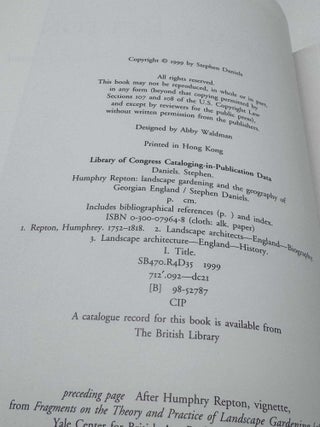 Humphry Repton: Landscape Gardening and the Geography of Georgian England