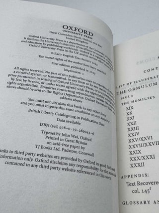 The Ormulum (Early English Text Society Original Series) Two Volumes