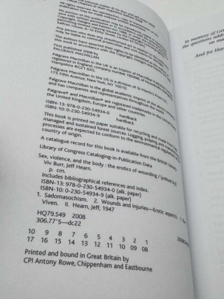 Sex, Violence and the Body: The Erotics of Wounding