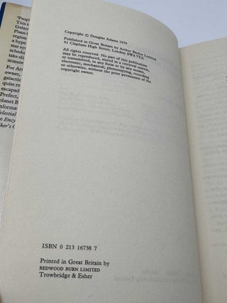 The Hitch Hiker's Guide to the Galaxy (2nd state jacket)
