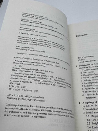 Changing Valency: Case Studies in Transitivity