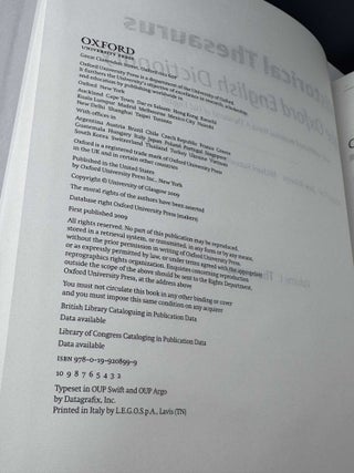 Historical Thesaurus of the Oxford English Dictionary (box set)