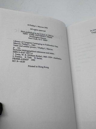 Yeats and Artistic Power