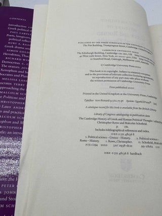 The Cambridge History of Greek and Roman Political Thought